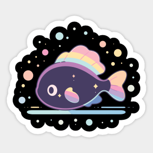 Kawaii - Yet To Be Discovered Rainbow Galaxy Fish Sticker